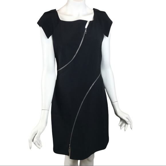 Laundry By Shelli Segal Dress Zippered Womens Black Size 4 - Picture 1 of 8